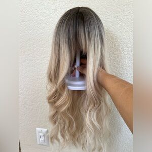 Blonde Ombre Curled Wig